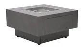 32" Square Faux Concrete Firetable