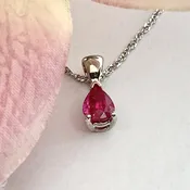 #17100 Pear-Shaped Ruby Pendant