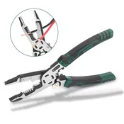 10-in-1 Multifunctional Heavy-Duty CR-V Wire Stripper Tool -  9 Inch with Non-Slip TPR Handle, Professional Grade for handles stripping, winding, cutting, pulling, crimping, breaking, clamping, nail holding, unscrewing, and deburring