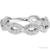 10K White Gold band with 36 Round Lab Grown Diamond having TCW-1.08