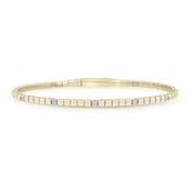 14k Diamond Flex Bangle Bracelet