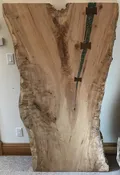 72″ x 46-32″ Maple Slab with Turquoise and Bowties