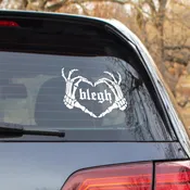 Blegh Skeleton Hands Heart Decal