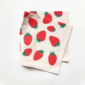 Cotton Strawberry Napkins - Set of 4