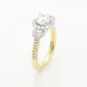 18KTT 1.13ct Round Brilliant Diamond Engagement Ring
