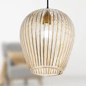 10.75" W Zoe Modern Clear and Gold Dome Shade Pendant Light
