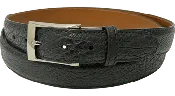 Black American Bison Designer High End Leather Belt 1.25" Wide