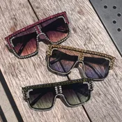 Bejeweled Shield Sunglasses