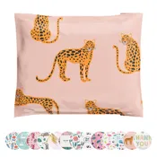 12.5x15 Strawberry Safari Pink Cheetah Animal Poly Mailers 50 Pack