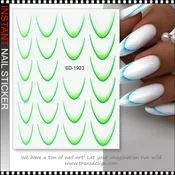 NAIL STICKER Gradient French Line, Green #SD1923