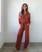 Autumn League Pants Set - Brick