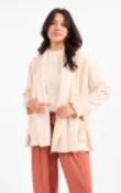 ALESSIA SHAWL COLLAR OPEN COAT