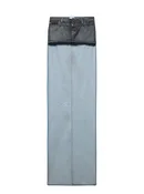7 For All Mankind Asymmetric Mini Skirt in Nolita - Runway Collection