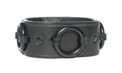 1 1/4" Wide Ring Cuff - Black