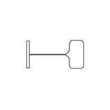 1"  100 Clip Tagger Tail Fasteners (Paddle) 10,000