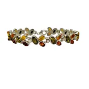 Baltic Amber Bracelet - 8" Amber Mixed Colors Bracelet