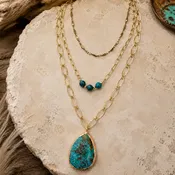 Amaya Layered Paperclip Chain Necklace