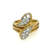Van Cleef & Arpels Diamond Cocktail Ring | 1.40ct Diamonds | 18k Yellow Gold
