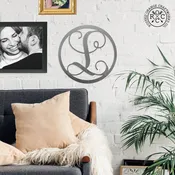 14" Single Letter Circle Monogram - Front Door Monogram Wreath Decor