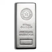 100 oz Silver Bar - Royal Canadian Mint - RCM