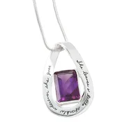 “Sparkle Wherever She Goes” Sterling Silver Necklace With Amethyst