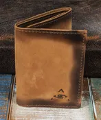 6-Slot Trifold Wallet - The Stanza (Burnt Timber Leather)