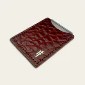 Card Case | American Shrunken Bison | Cognac