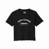 "Bolted" Women's Crop Tee - Black