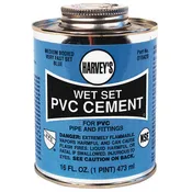 018420-12 Harvey Wet Set PVC Cement, 16 oz, Blue