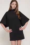 Batwing High Neck Mini Dress