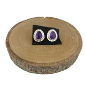 Amethyst Stud Earrings