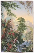 Agapanthes French Tapestry 54×36 Agapanthus Floral Botanical Garden Jacquard Woven Wall Hanging French Country Home Decor