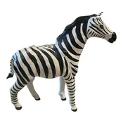 11" Vintage Leather Zebra