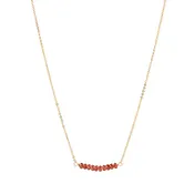 Bar Necklace - Garnet