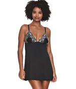 Demure Black Chemise 88039