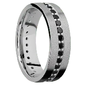 10K White Gold + Sand Finish