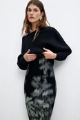 2-In-1 Floral Knit Dress