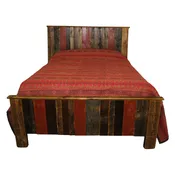 Arizona-Rustic Barnwood Plank Bed