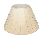 Almond Silk Box Pleat Lamp Shade - Available in Three Sizes