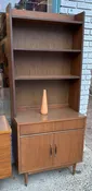 Mid-Century Vintage Cabinet and Hutch - Elegant Storage Solution — Dig This