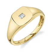 0.03CT DIAMOND BAGUETTE SIGNET RING