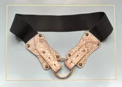 Claiborne Belt in Sand Faux Snake