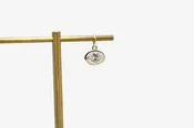 14k Gold East West Oval Lab Diamond Pendant