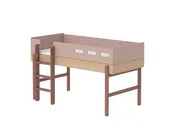 Popsicle Mid-High Loft Bed in Rose