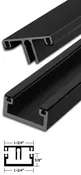 Bronze Anodized Aluminum Shallow Back Division Bar 95" Long