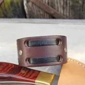 1 1/4" Double Weave Cuff / Brown/ 5.75-6" Wrist