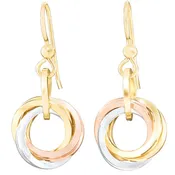 AS SEEN ON Amazon's New Dogs, Old Tricks - Tri Color Love Knot Dangle Earrings