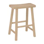 24-Inch Saddle Stool in Taupe Gray, Ready to Ship