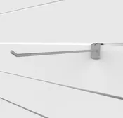 12″ Slatwall Hook, Silver Frost Finish | Sold in packs of 10