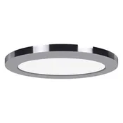 120-277v LED Round Flush Mount in Chrome Finish